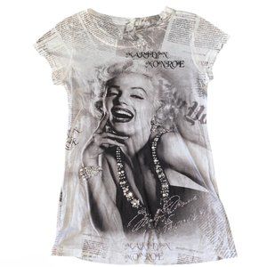 Marilyn Monroe Womens Shirt with Rhinestones Small